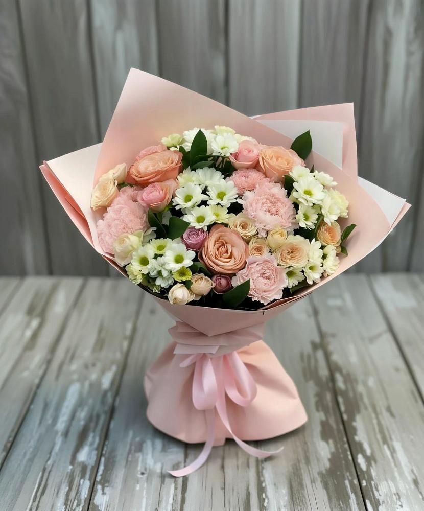 Букет цветов из: Гвоздики, Розы и Хризантемы в Голицыно