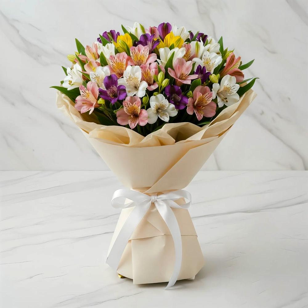 Букет цветов из: Альстромерии в Голицыно