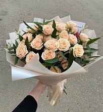 Букет Кремовые розы Латте в Голицыно