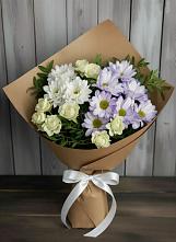Букет цветов из:  Хризантемы и Розы в Голицыно