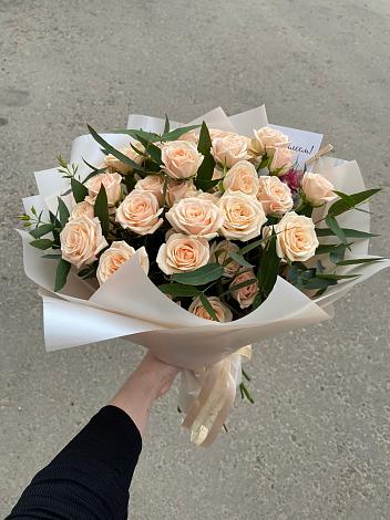 Букет Кремовые розы Латте в Голицыно