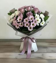 Букет цветов из:  Хризантемы и Розы в Голицыно