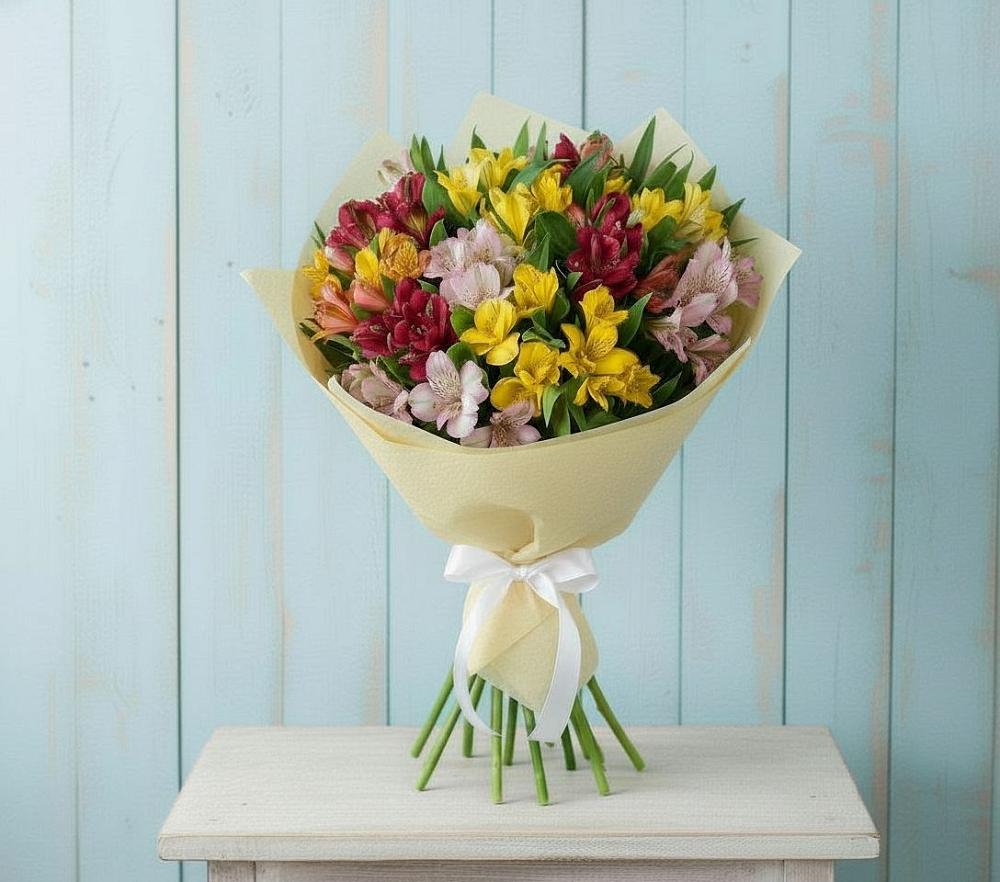 Букет цветов из: Альстромерии в Голицыно