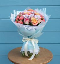 Букет цветов из:  Хризантемы и Розы в Голицыно