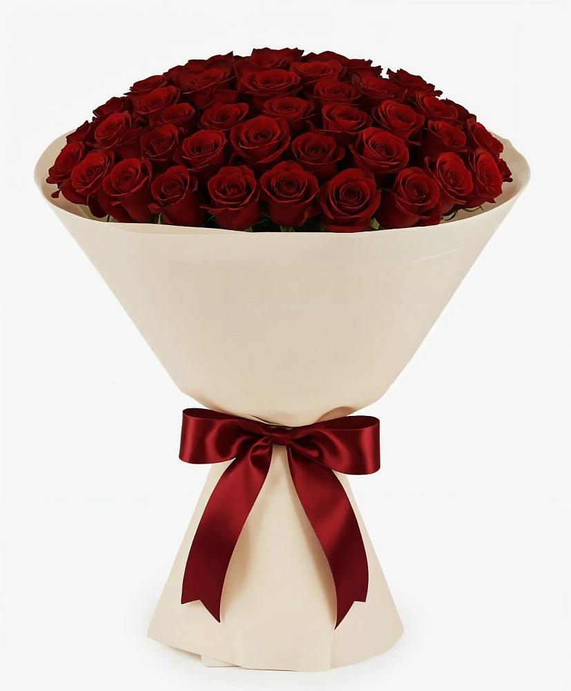 Букет 101 Бордовая роза Блэк Бакарра в Голицыно